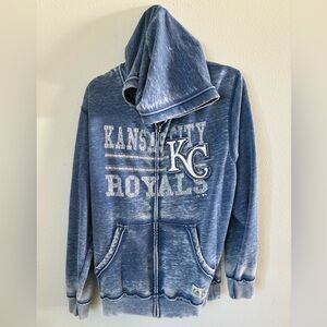 Majestic Kansas City Royals full-zip blue hoodie